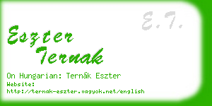 eszter ternak business card